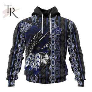 NHL Toronto Maple Leafs Special Skull Native Design Hoodie