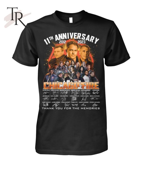 11th Anniversary 2013 – 2023 Chicago Fire Signature Thank You For The Memories Unisex T-Shirt