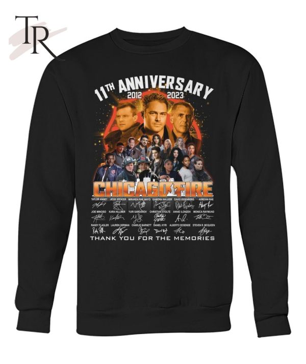 11th Anniversary 2013 – 2023 Chicago Fire Signature Thank You For The Memories Unisex T-Shirt