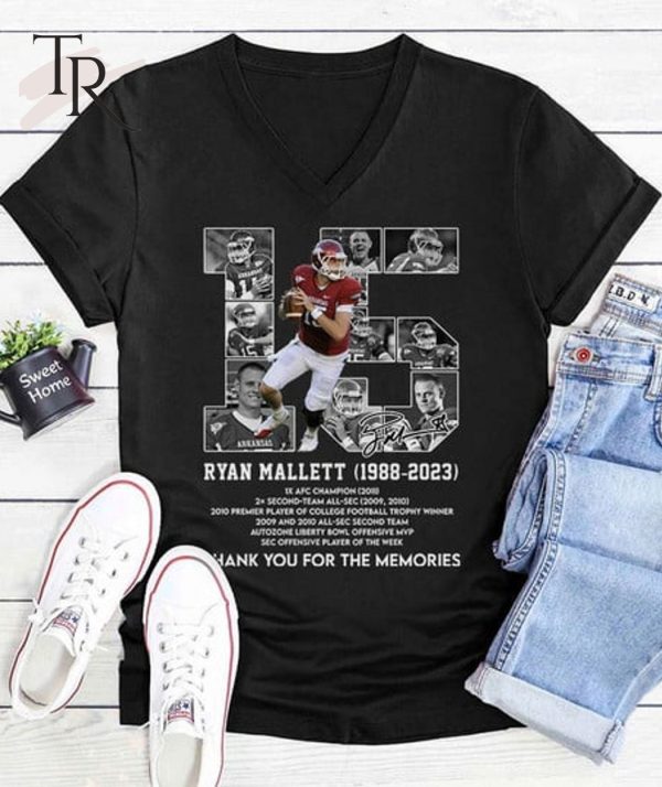 35 Years Of Ryan Mallett 1988 – 2023 Thank You For The Memories T-Shirt