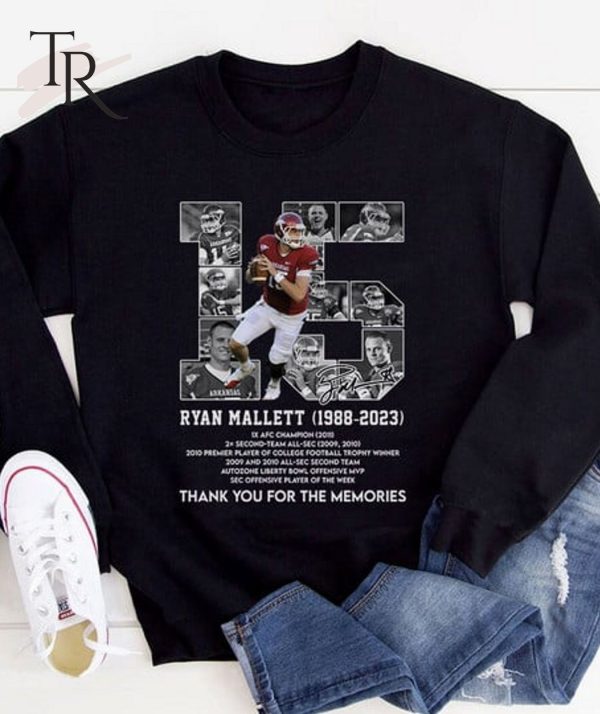 35 Years Of Ryan Mallett 1988 – 2023 Thank You For The Memories T-Shirt