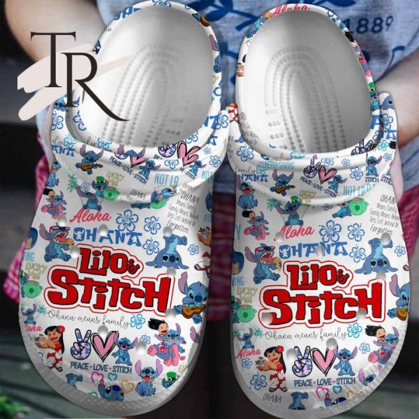 PREMIUM Lilo & Stitch Peace Love Stitch Clogs, Crocs