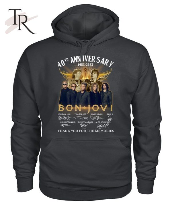 40th Anniversary 1983 – 2023 Bon Jovi Thank You For The Memories T-Shirt