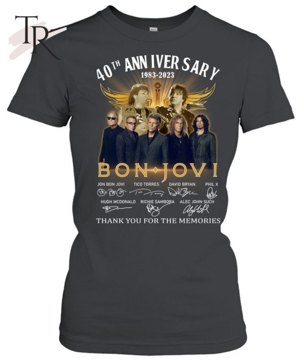 40th Anniversary 1983 – 2023 Bon Jovi Thank You For The Memories T-Shirt