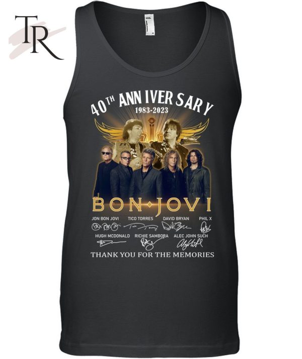 40th Anniversary 1983 – 2023 Bon Jovi Thank You For The Memories T-Shirt