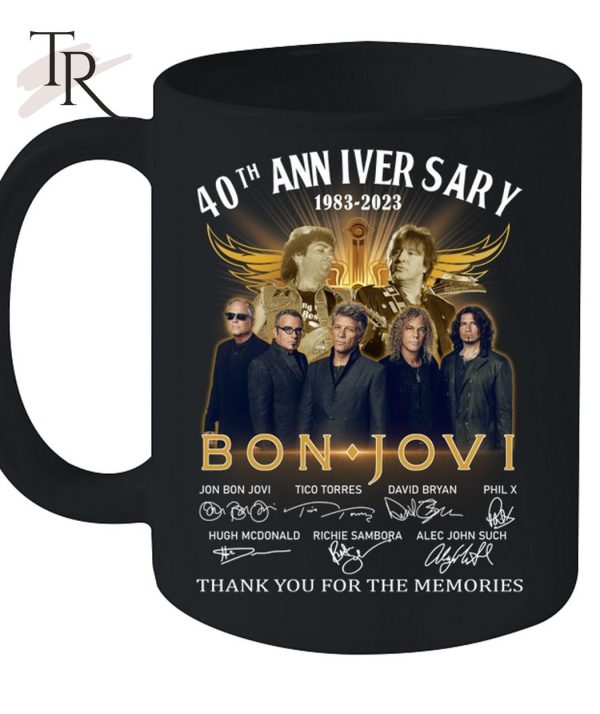 40th Anniversary 1983 – 2023 Bon Jovi Thank You For The Memories T-Shirt