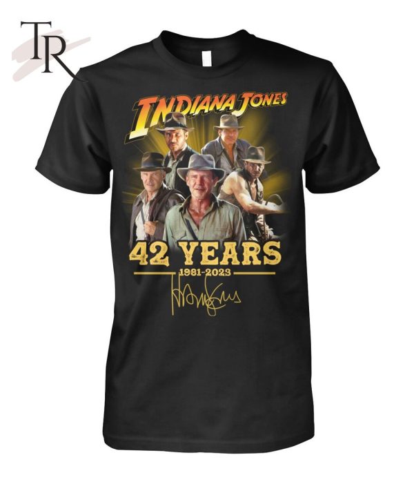 Indiana Jones 42 Years 1981 – 2023 Signature T-Shirt