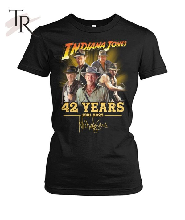 Indiana Jones 42 Years 1981 – 2023 Signature T-Shirt