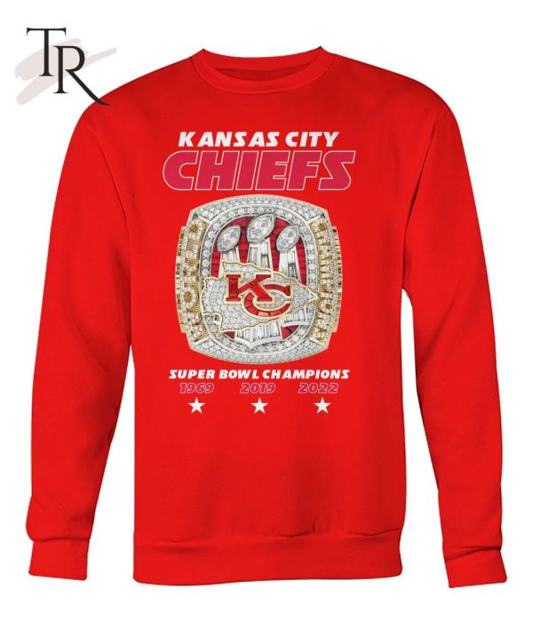 Kansas City Chiefs Super Bowl Champions 1969 And 2019 And 2022 T-Shirt