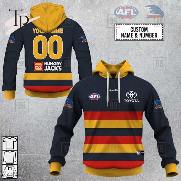 Personalized Home Guernsey 2023 AFL Adelaide Crows Hoodie