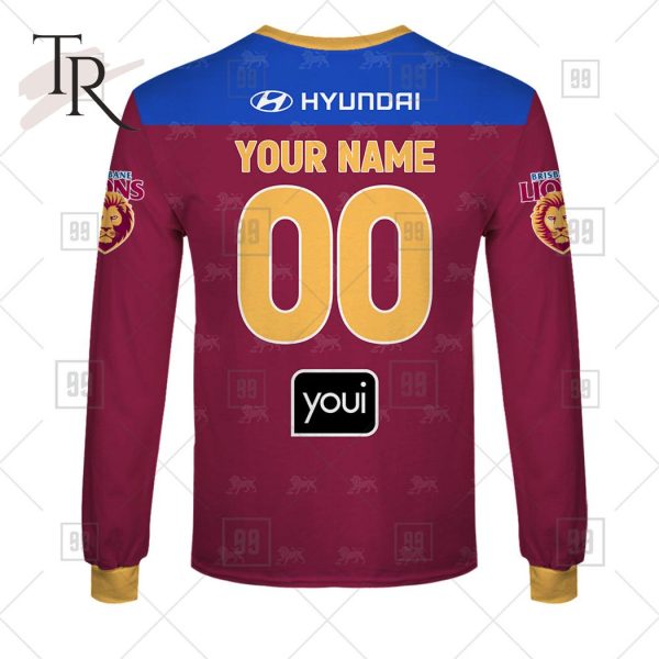 Personalized Home Guernsey 2023 AFL Brisbane Lions Hoodie