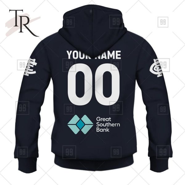 Personalized Home Guernsey 2023 AFL Carlton Blues Hoodie