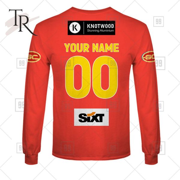 Personalized Home Guernsey 2023 AFL Gold Coast Suns Hoodie