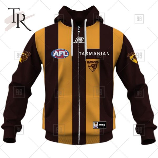 Personalized Home Guernsey 2023 AFL Hawthorn Hawks Hoodie