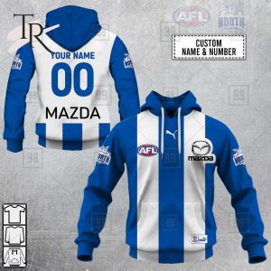 Personalized Home Guernsey 2023 AFL North Melbourne Kangaroos Hoodie