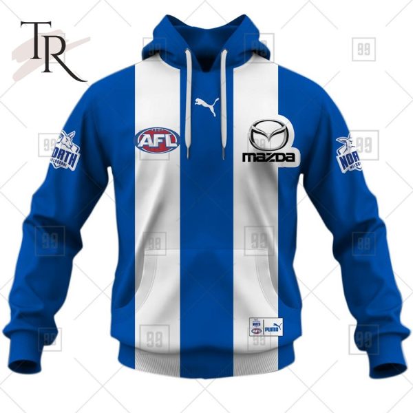 Personalized Home Guernsey 2023 AFL North Melbourne Kangaroos Hoodie