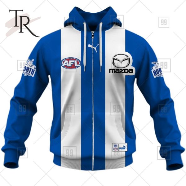 Personalized Home Guernsey 2023 AFL North Melbourne Kangaroos Hoodie