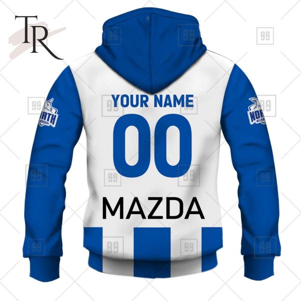 Personalized Home Guernsey 2023 AFL North Melbourne Kangaroos Hoodie