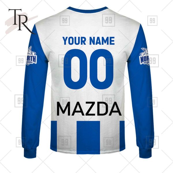 Personalized Home Guernsey 2023 AFL North Melbourne Kangaroos Hoodie