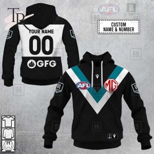 Personalized Guernsey Mix V2 AFL Port Adelaide Power Hoodie 3D