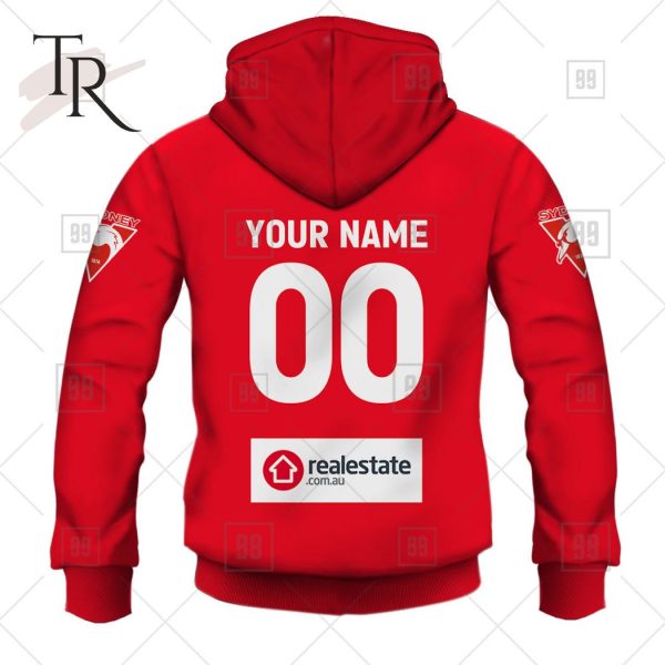Personalized Home Guernsey 2023 AFL Sydney Swans Hoodie