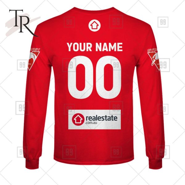 Personalized Home Guernsey 2023 AFL Sydney Swans Hoodie