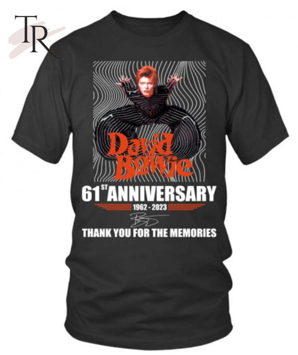 David Bowie 61st Anniversary 1962 – 2023 Thank You For The Memories T-Shirt