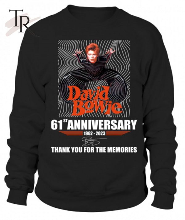 David Bowie 61st Anniversary 1962 – 2023 Thank You For The Memories T-Shirt