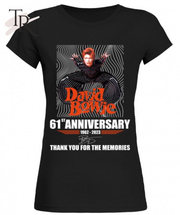 David Bowie 61st Anniversary 1962 – 2023 Thank You For The Memories T-Shirt