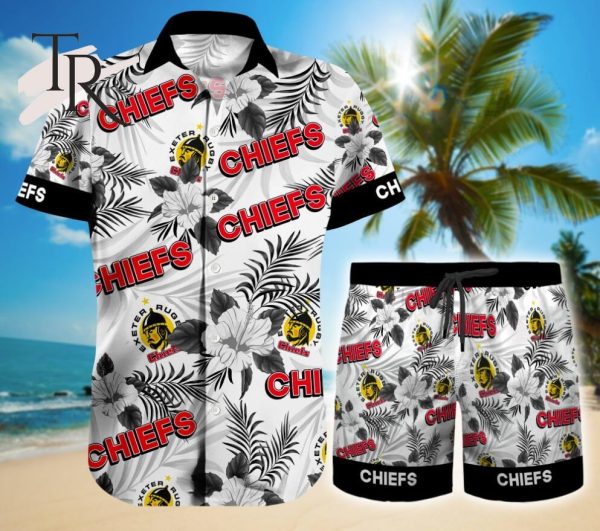 Exeter Chiefs Floral Hawaiian Shirt And Beach Shorts