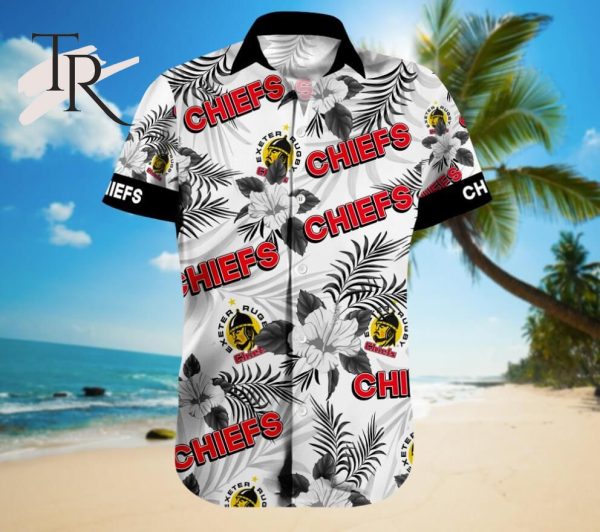 Exeter Chiefs Floral Hawaiian Shirt And Beach Shorts