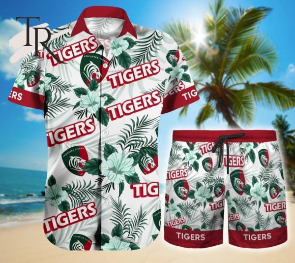 Leicester Tigers Floral Hawaiian Shirt And Beach Shorts