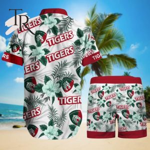 Leicester Tigers Floral Hawaiian Shirt And Beach Shorts