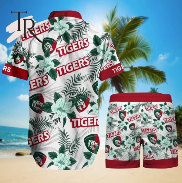 Leicester Tigers Floral Hawaiian Shirt And Beach Shorts