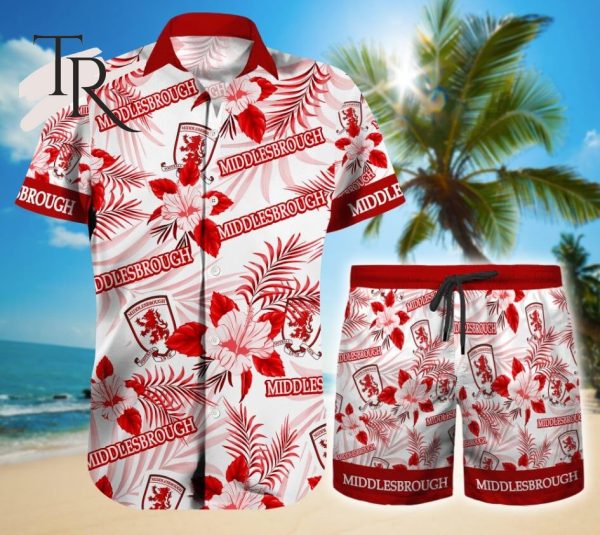 Middlesbrough F.C.  Floral Hawaiian Shirt And Beach Shorts