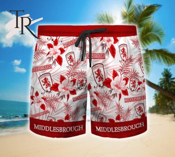 Middlesbrough F.C.  Floral Hawaiian Shirt And Beach Shorts