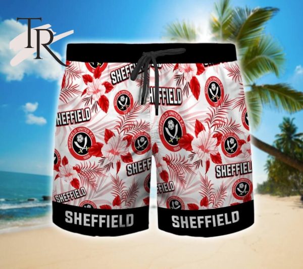 Sheffield United F.C. Floral Hawaiian Shirt And Beach Shorts