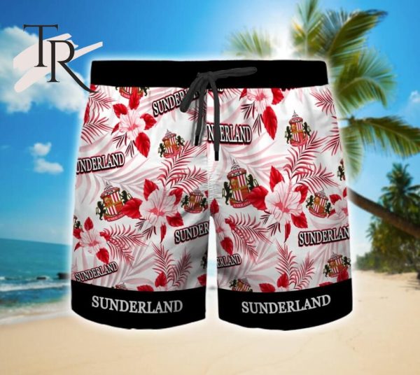 Sunderland A.F.C. Floral Hawaiian Shirt And Beach Shorts