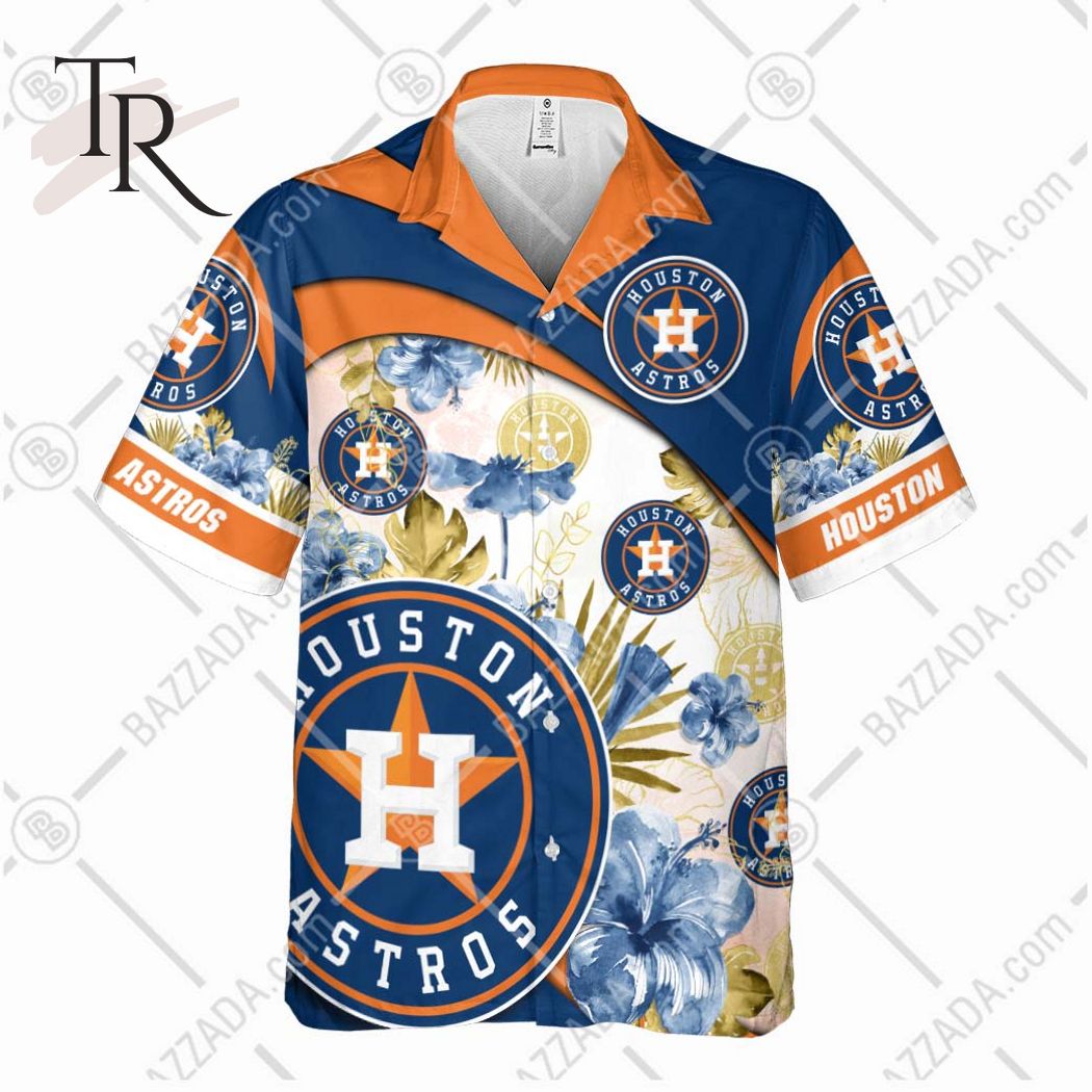 Houston Astros MLB Flower Pattern Summer Custom Hawaiian Shirt