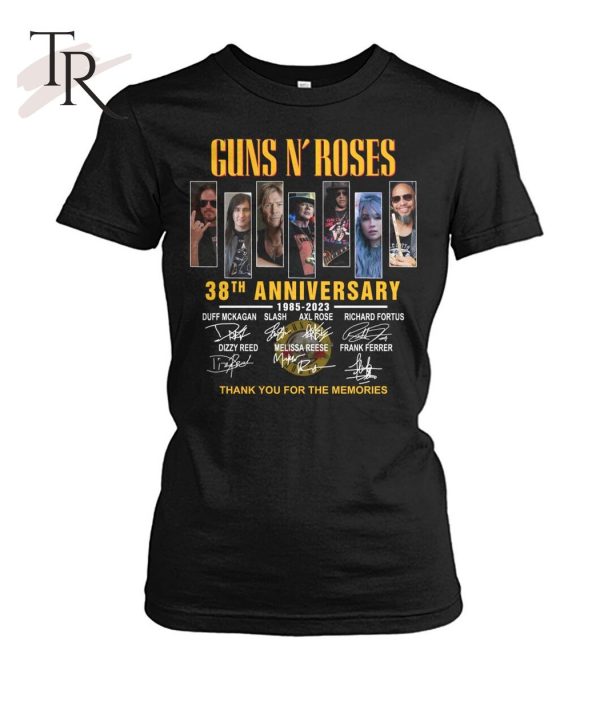 Guns N’ Roses 38th Anniversary 1985 – 2023 Thank You For The Memories T-Shirt