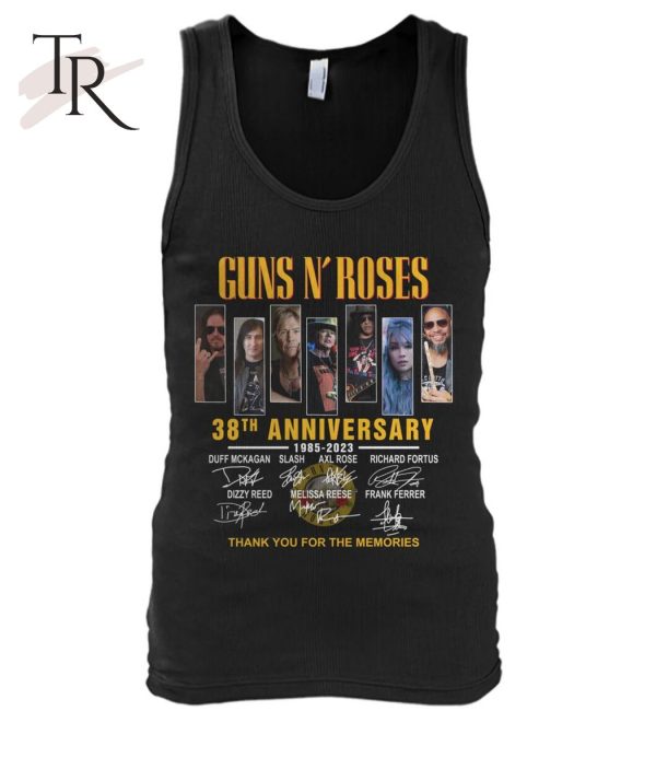 Guns N’ Roses 38th Anniversary 1985 – 2023 Thank You For The Memories T-Shirt