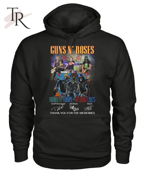 Guns N’ Roses Middle East Europe And North America 2023 Thank You For The Memories T-Shirt