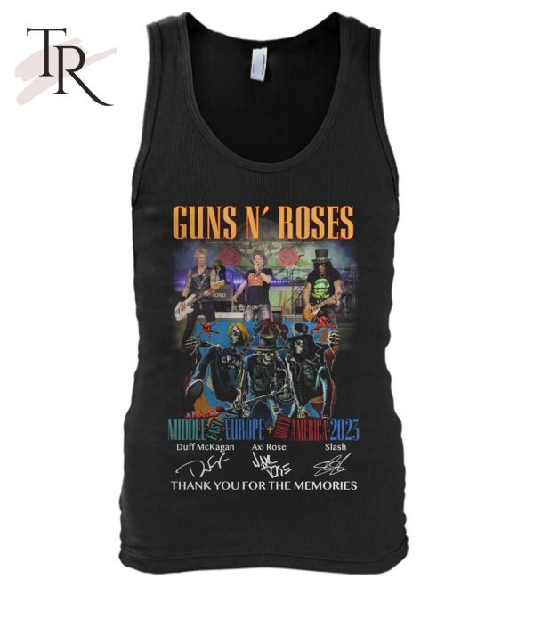 Guns N’ Roses Middle East Europe And North America 2023 Thank You For The Memories T-Shirt