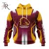 NRL Brisbane Broncos Special Faded Design Hoodie