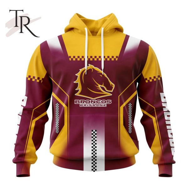 NRL Brisbane Broncos Special Motocross Design Hoodie