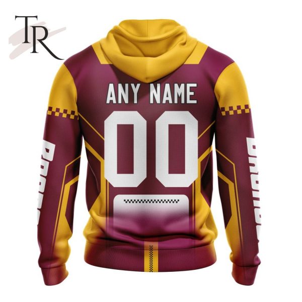 NRL Brisbane Broncos Special Motocross Design Hoodie