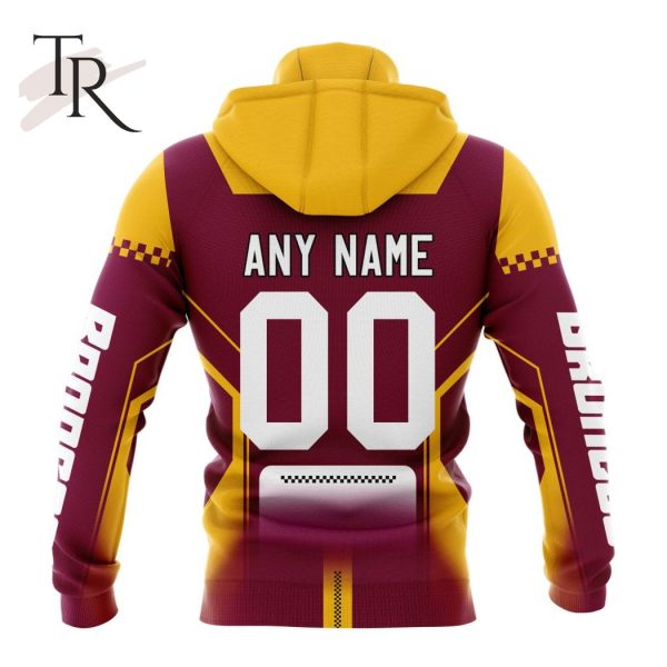 NRL Brisbane Broncos Special Motocross Design Hoodie