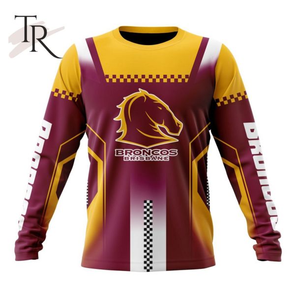 NRL Brisbane Broncos Special Motocross Design Hoodie