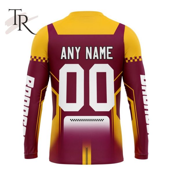 NRL Brisbane Broncos Special Motocross Design Hoodie