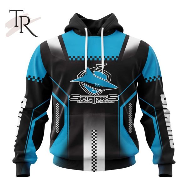 NRL Cronulla-Sutherland Sharks Special Motocross Design Hoodie